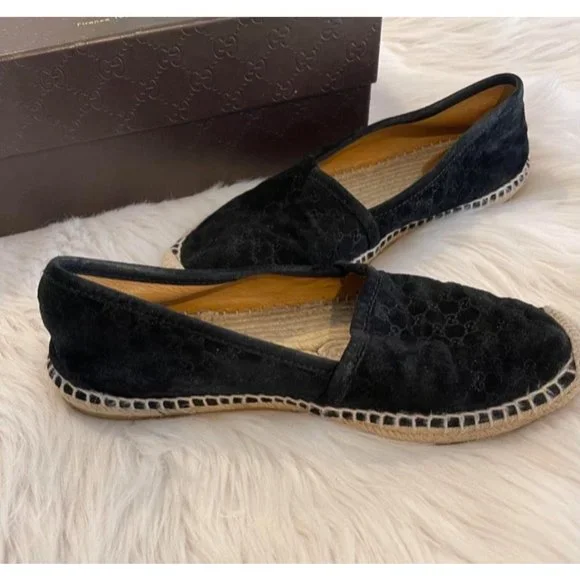 Size 37 Suede Softy Gucci Espadrilles Flats